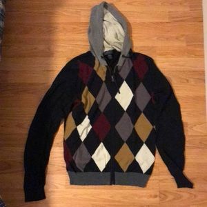 Buffalo light hooded zip-up sweater